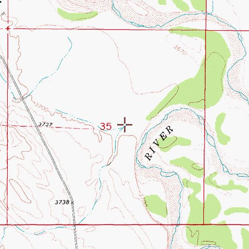Topographic Map of OK Creek, WY