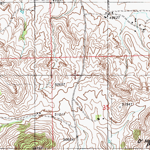 Topographic Map of O'Haver Hill, WY