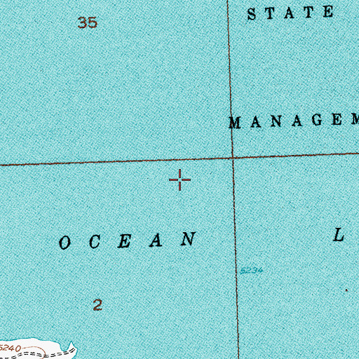 Topographic Map of Ocean Lake, WY