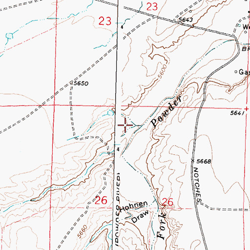 Topographic Map of Ohio Draw, WY