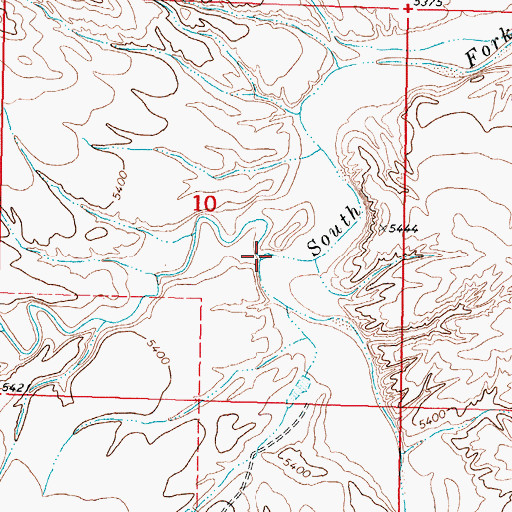Topographic Map of Okie Draw, WY