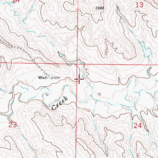 Topographic Map of Olsen Draw, WY