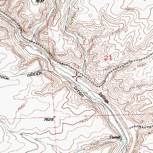 Topographic Map of Omara Gulch, WY