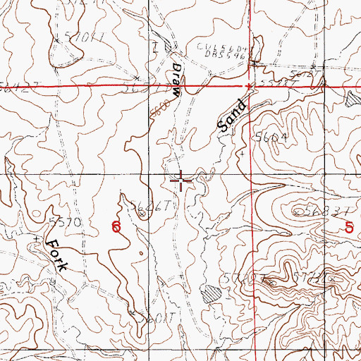 Topographic Map of Ordurm Draw, WY
