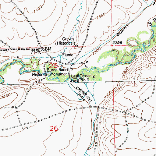 Topographic Map of Oregon Slough, WY