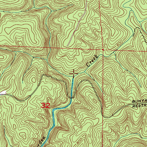 Topographic Map of Braziel Creek, AL