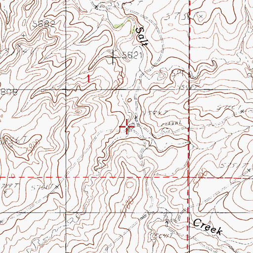 Topographic Map of Ormsby Draw, WY