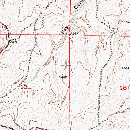 Topographic Map of Ormsby Draw, WY