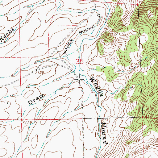 Topographic Map of Orville Draw, WY