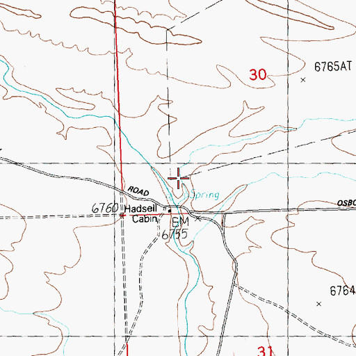 Topographic Map of Osborne Draw, WY