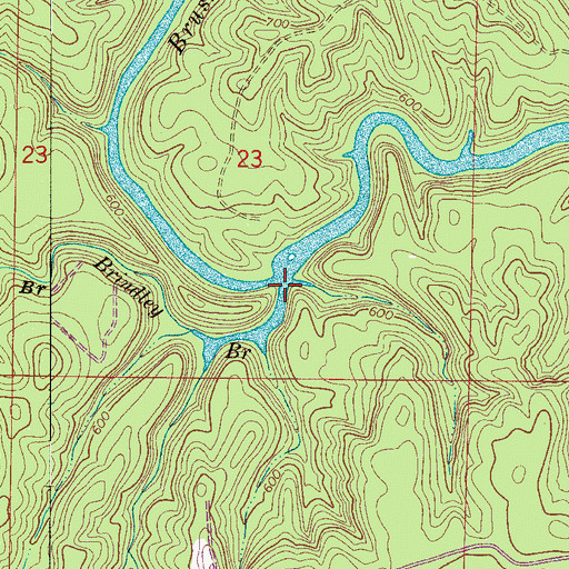 Topographic Map of Brindley Branch, AL