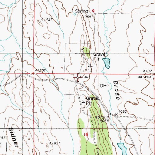 Topographic Map of Oshoto School, WY