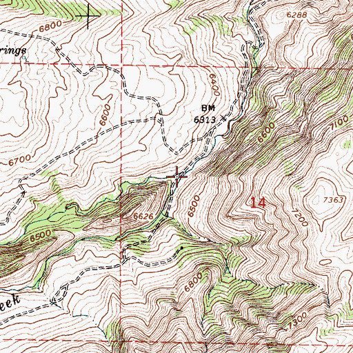 Topographic Map of Otter Creek, WY