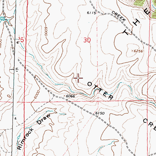 Topographic Map of Otter Creek Vee, WY