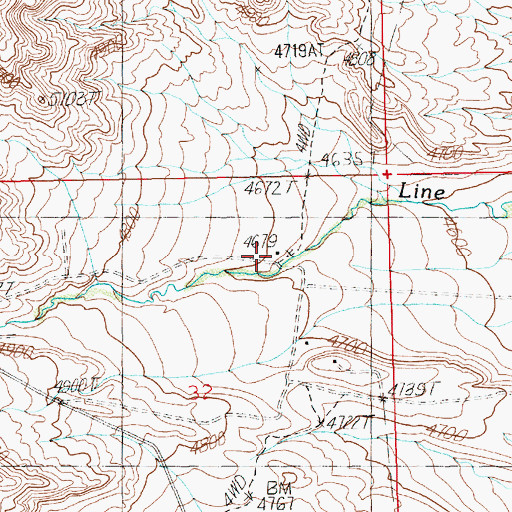 Topographic Map of Owens Ranch, WY