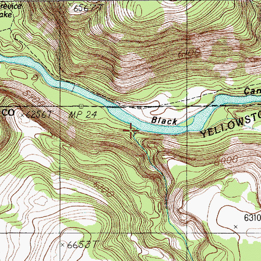 Topographic Map of Oxbow Creek, WY