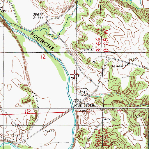 Topographic Map of PIC School, WY