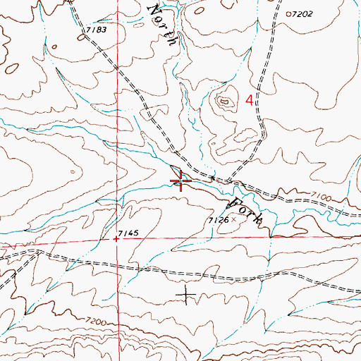 Topographic Map of P B Creek, WY