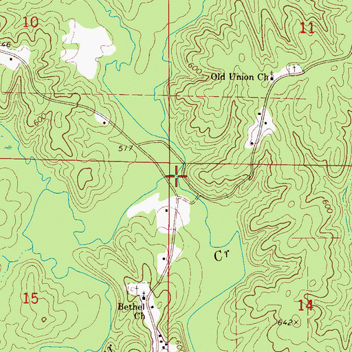 Topographic Map of Browns Creek, AL