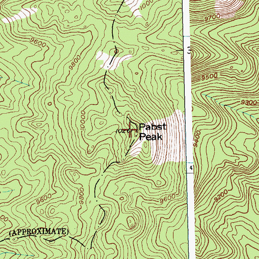 Topographic Map of Pabst Peak, WY