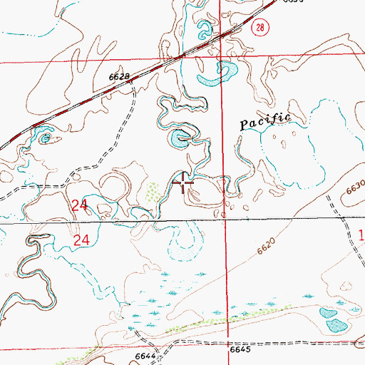 Topographic Map of Pacific Creek, WY