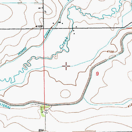 Topographic Map of Packer Ditch, WY