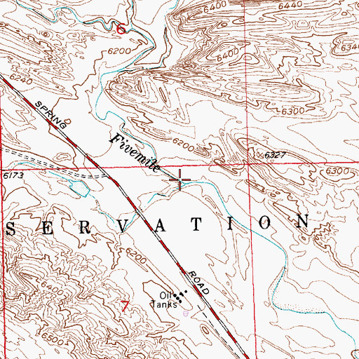 Topographic Map of Paintpot Draw, WY