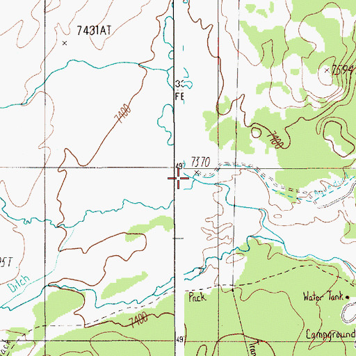 Topographic Map of Panther Creek, WY