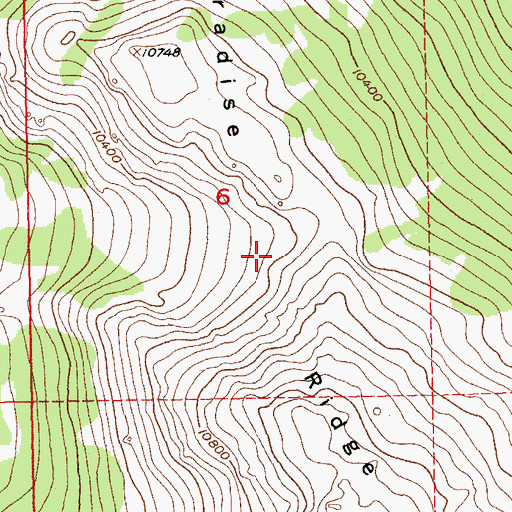 Topographic Map of Paradise Ridge, WY