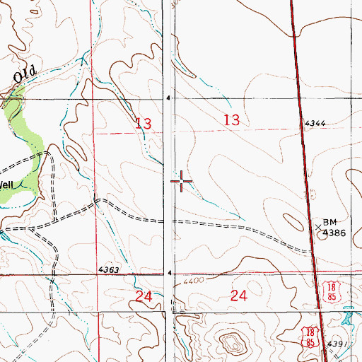 Topographic Map of Park Draw, WY