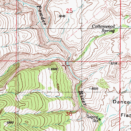 Topographic Map of Pass Creek, WY