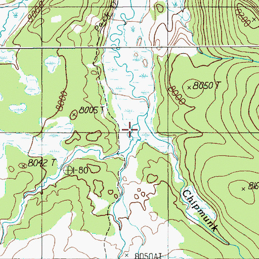 Topographic Map of Passage Creek, WY