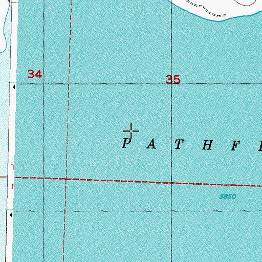 Topographic Map of Pathfinder National Wildlife Refuge, WY