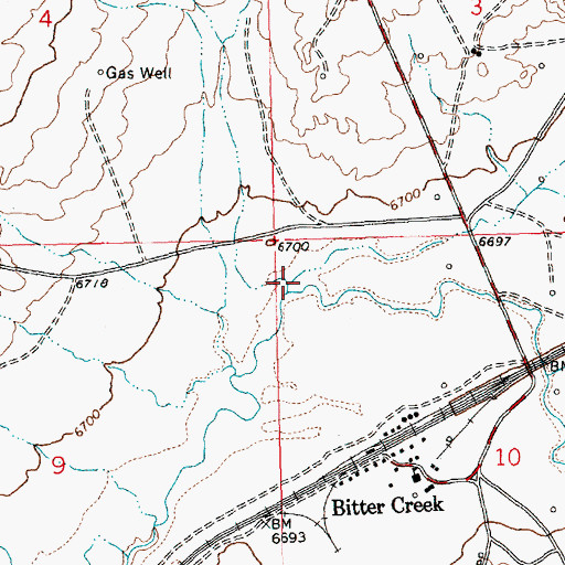 Topographic Map of Patrick Draw, WY