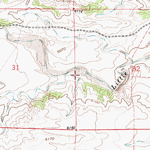 Topographic Map of Paulson Branch, WY