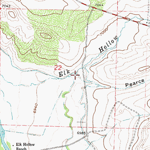 Topographic Map of Pearce Draw, WY
