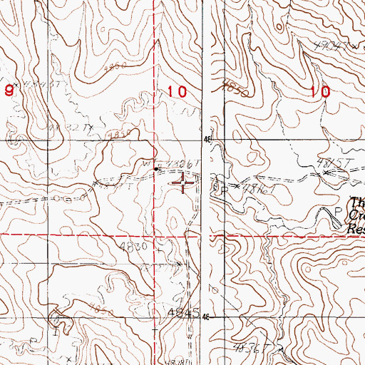 Topographic Map of Persson Draw, WY