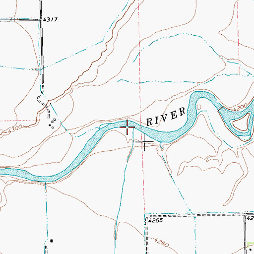 Topographic Map of Peerless Coulee, WY