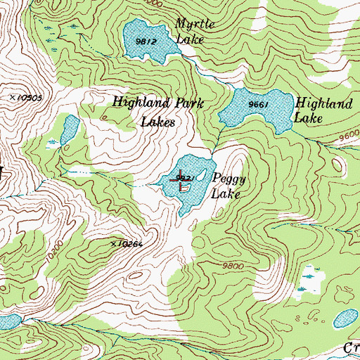 Topographic Map of Peggy Lake, WY