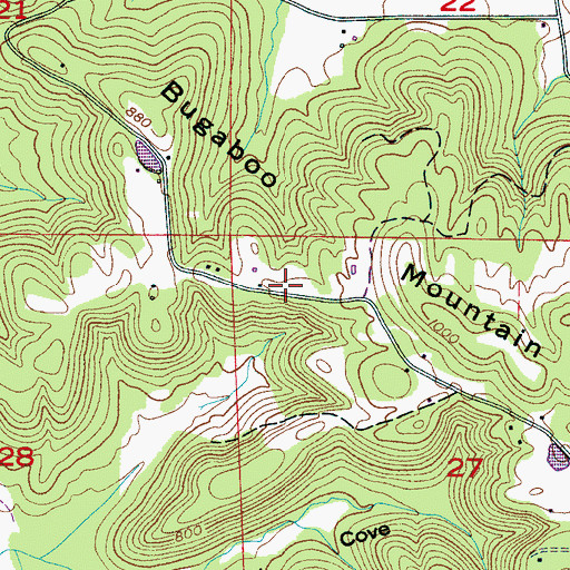 Topographic Map of Bugaboo Mountain, AL