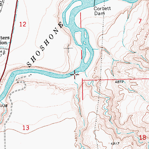 Topographic Map of Penney Gulch, WY
