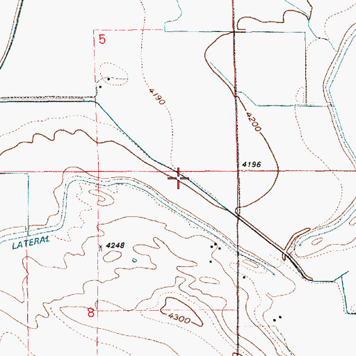 Topographic Map of Perchal Drain, WY