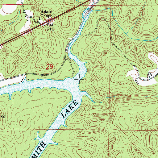 Topographic Map of Bull Branch, AL