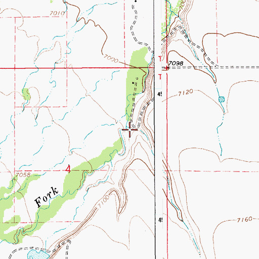 Topographic Map of Perry Draw, WY