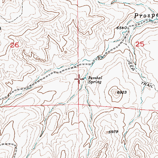 Topographic Map of Pershal Spring, WY