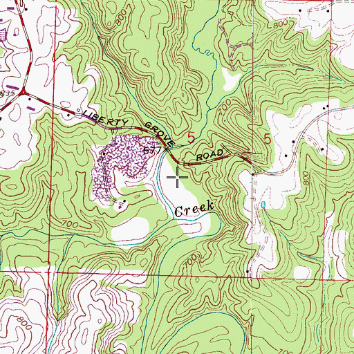 Topographic Map of Bull Gulf, AL