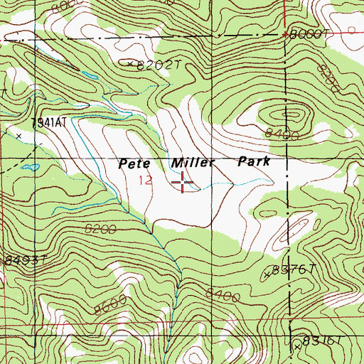 Topographic Map of Pete Miller Park, WY