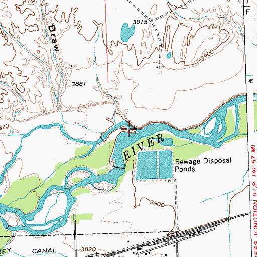 Topographic Map of Peterson Creek, WY