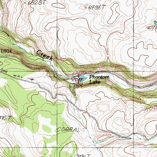 Topographic Map of Phantom Lake, WY
