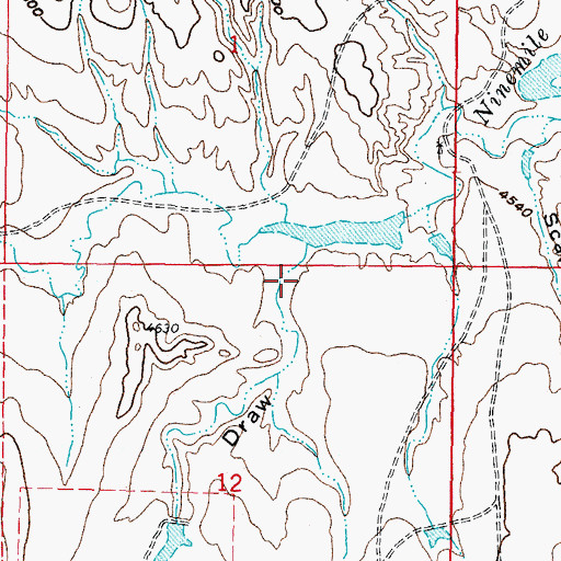 Topographic Map of Pheasant Draw, WY